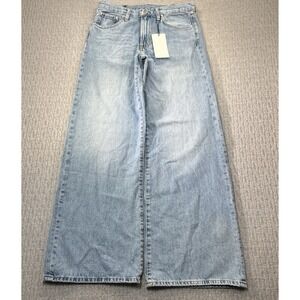 Zara Light Blue Wide Leg Jeans